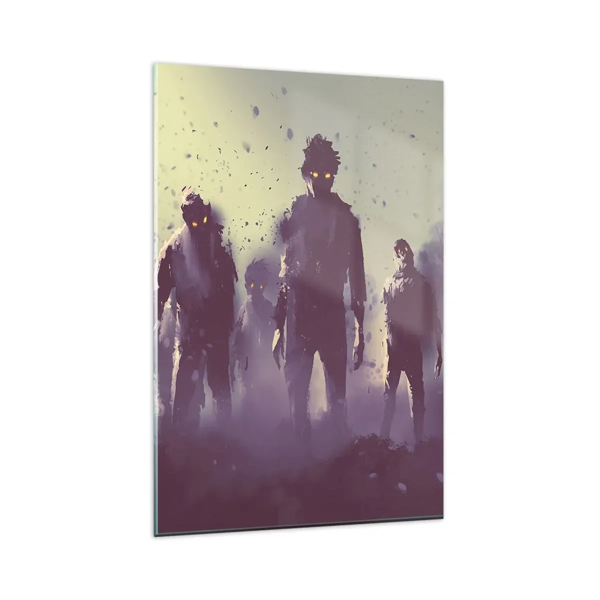 Schilderen op glas - Wees voorzichtig! Ze komen er aan - 80x120 cm