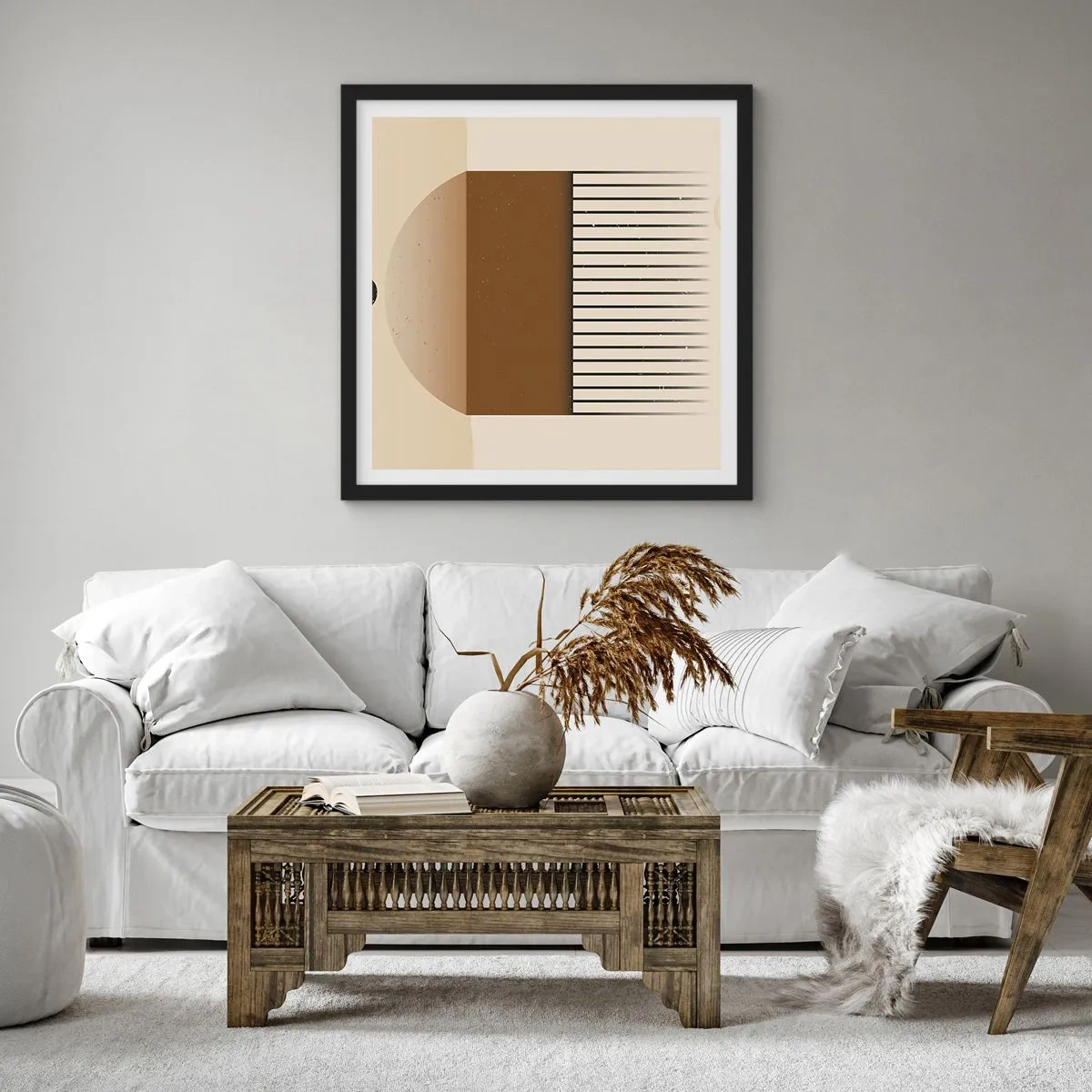Poster in een zwarte lijst - verschillende staten - 50x50 cm