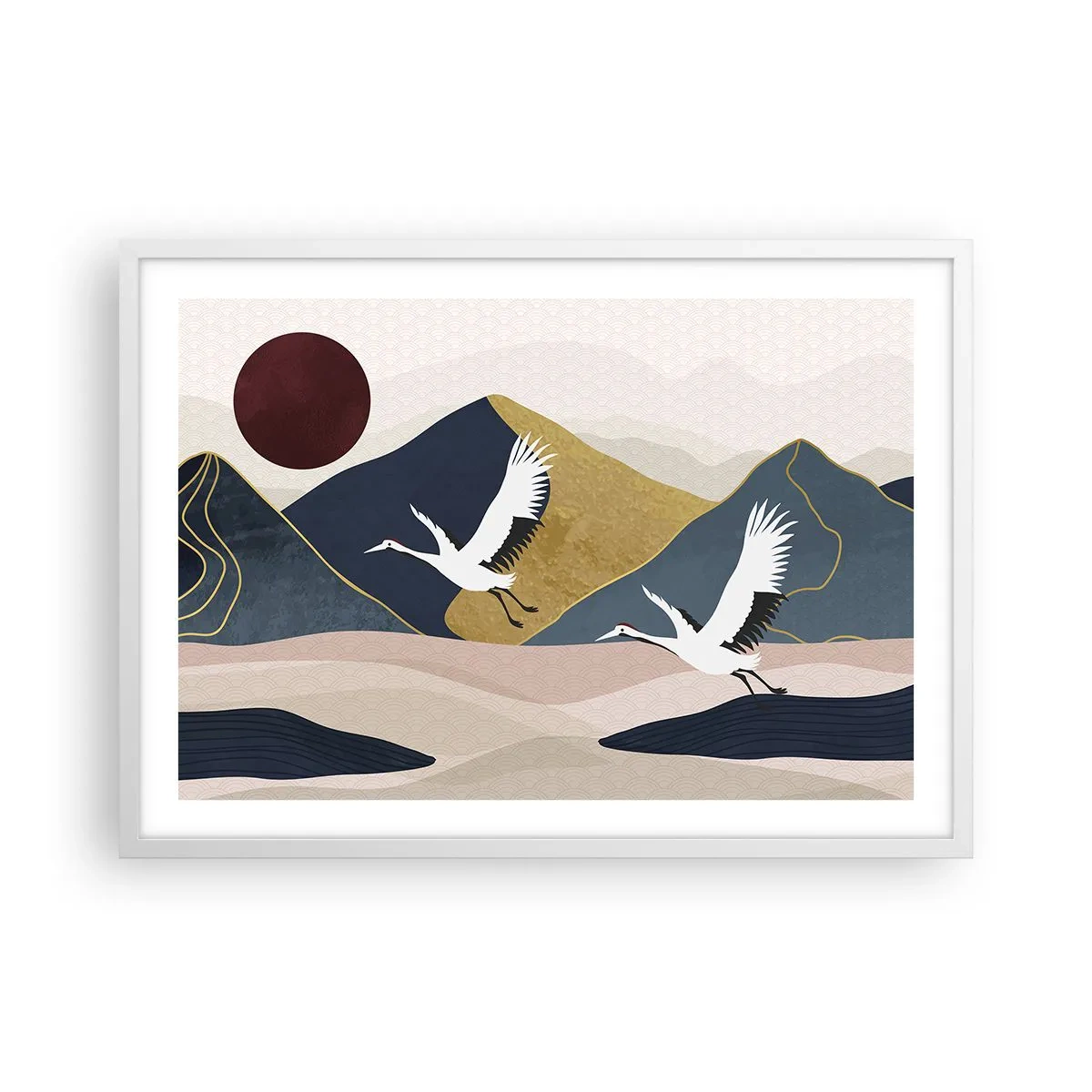 Poster in een witte lijst - Het is weer een dag GEGAAN - 70x50 cm