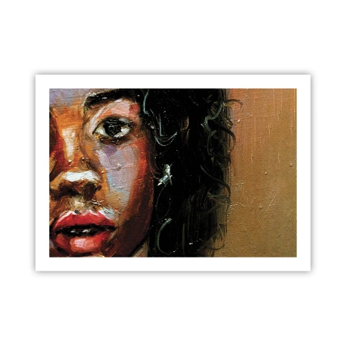 Poster - Zwart en gloed - 70x50 cm