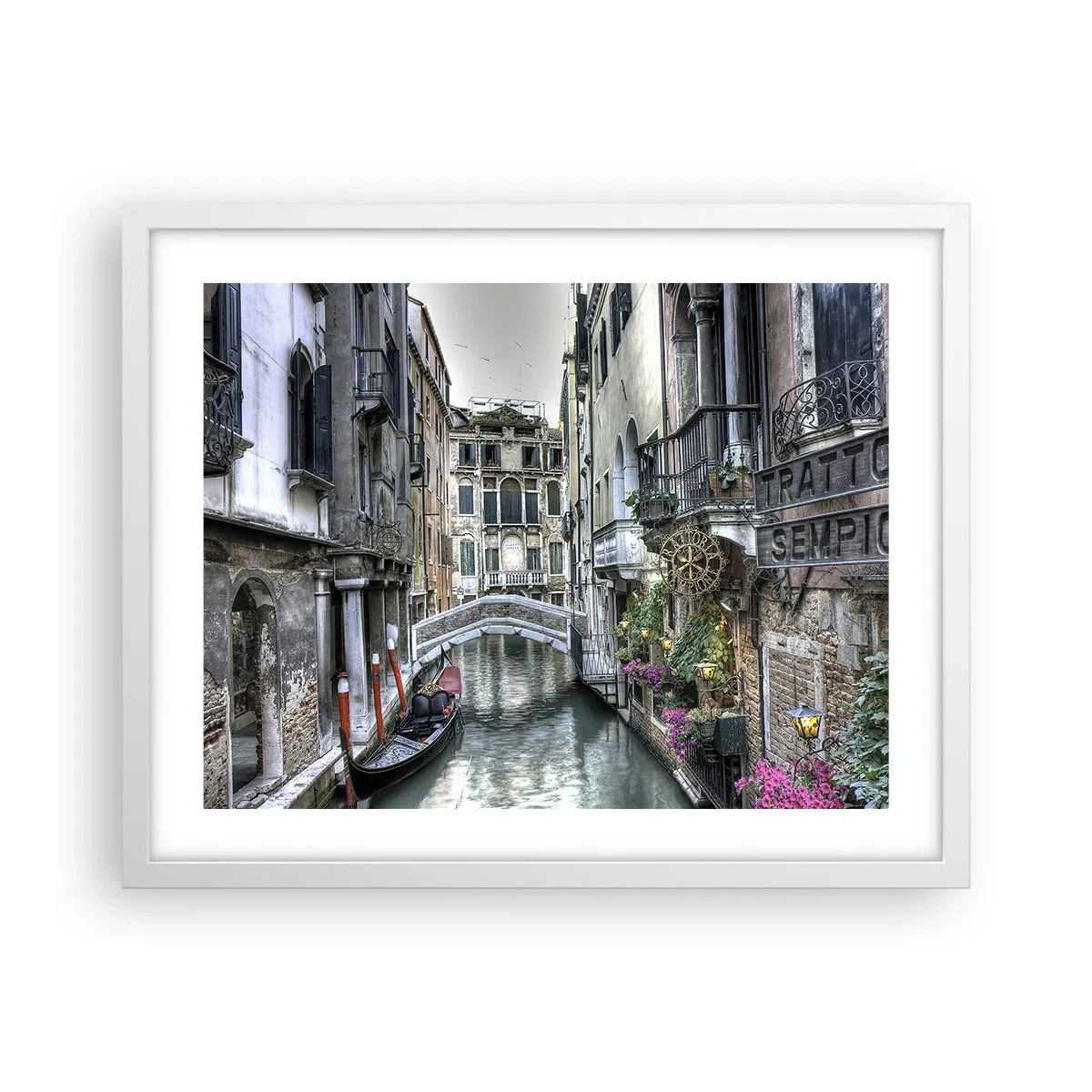 Poster in een witte lijst - Eeuwenlang in stille reflectie - 50x40 cm