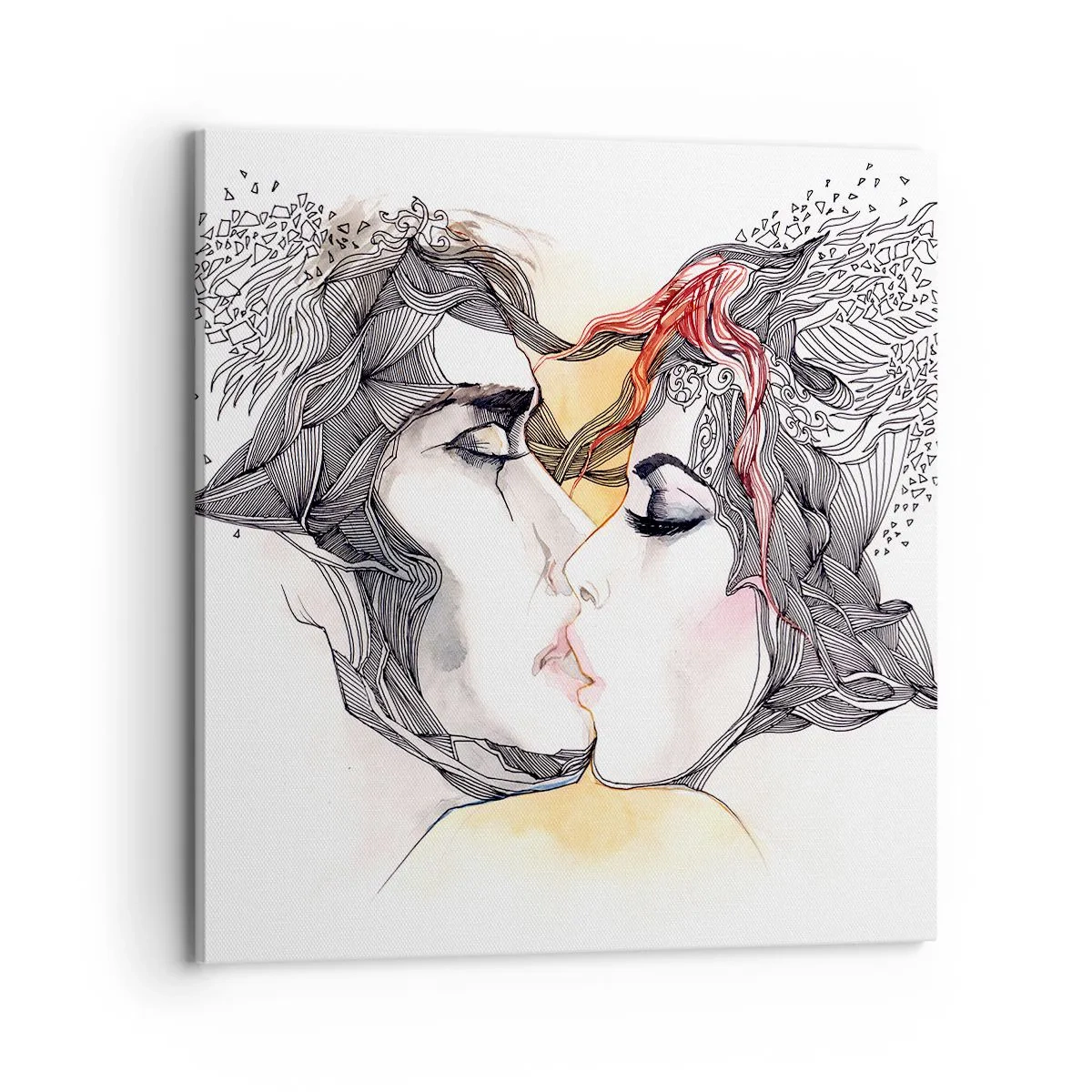 Schilderen op canvas - De wereld bestaat niet - 70x70 cm