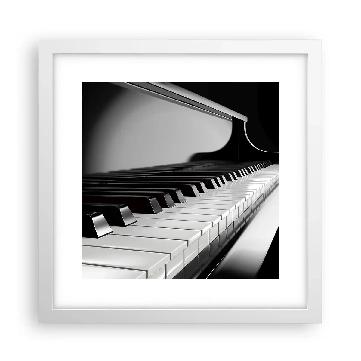Poster in een witte lijst - Harmonie van vormen en kleuren - 30x30 cm