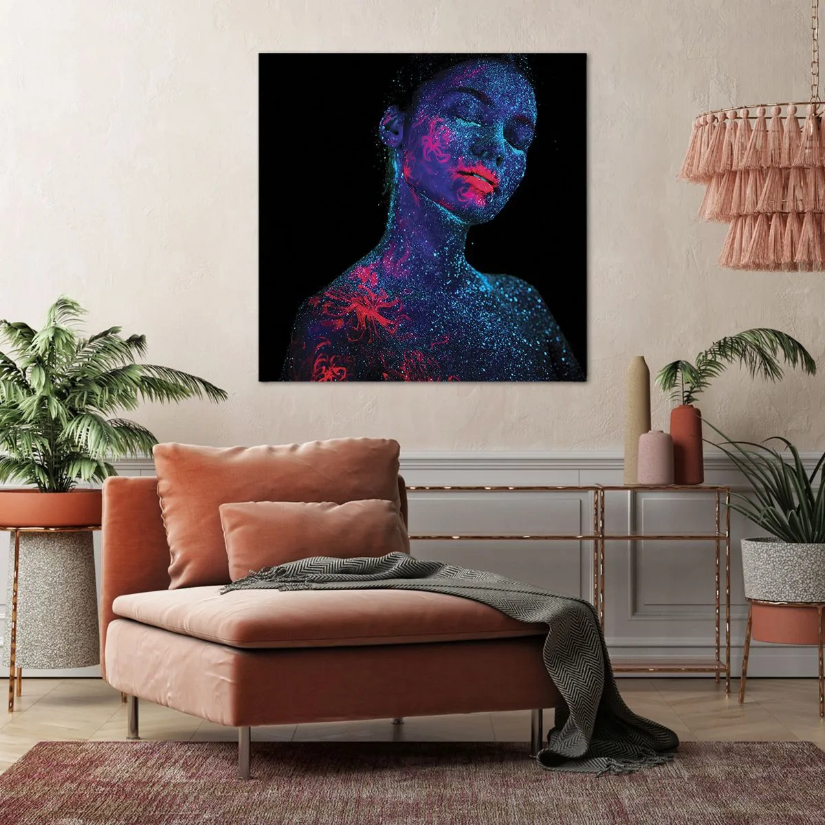 Schilderen op canvas - in sterrenstof - 60x60 cm