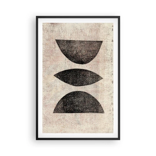 Poster in een zwarte lijst - etnische abstractie - 61x91 cm
