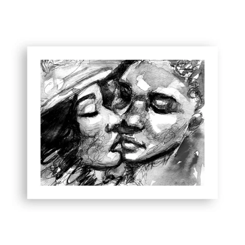 Poster - Een teder moment - 50x40 cm