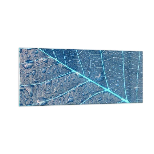 Schilderen op glas - Leven in blauw - 100x40 cm