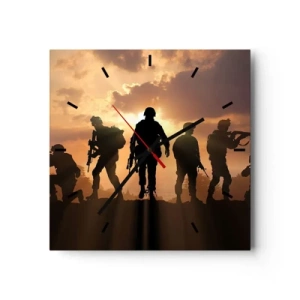 Wandklok - Klok - Brothers in arms - 40x40 cm