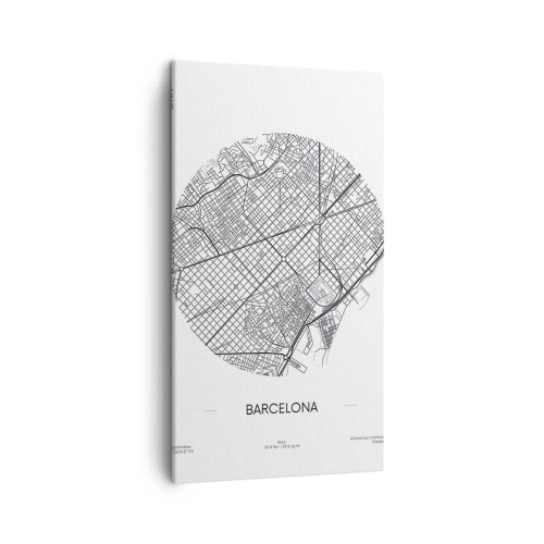 Schilderen op canvas - Anatomie van Barcelona - 45x80 cm