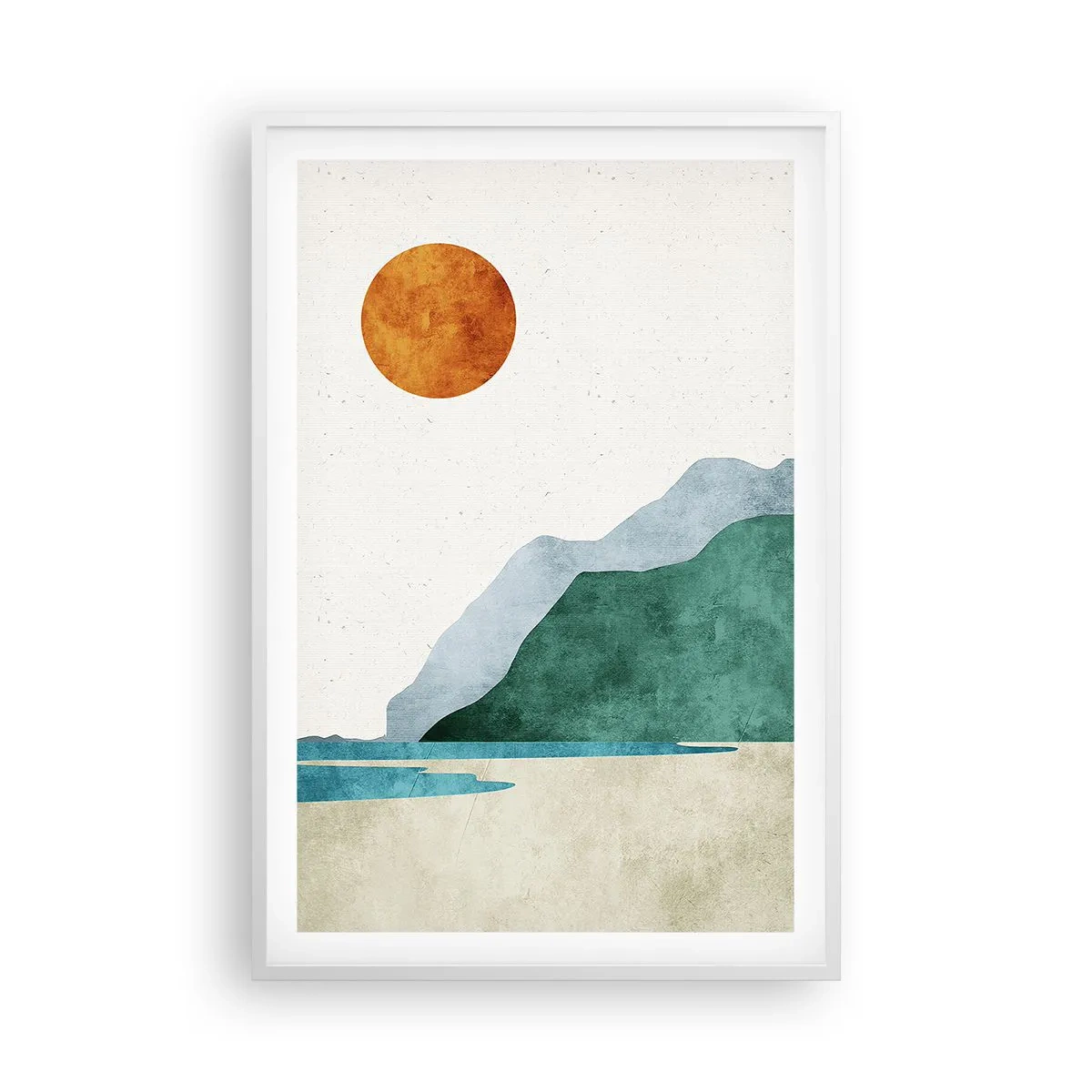 Poster in een witte lijst - Landschap zoals het hoort te zijn - 61x91 cm