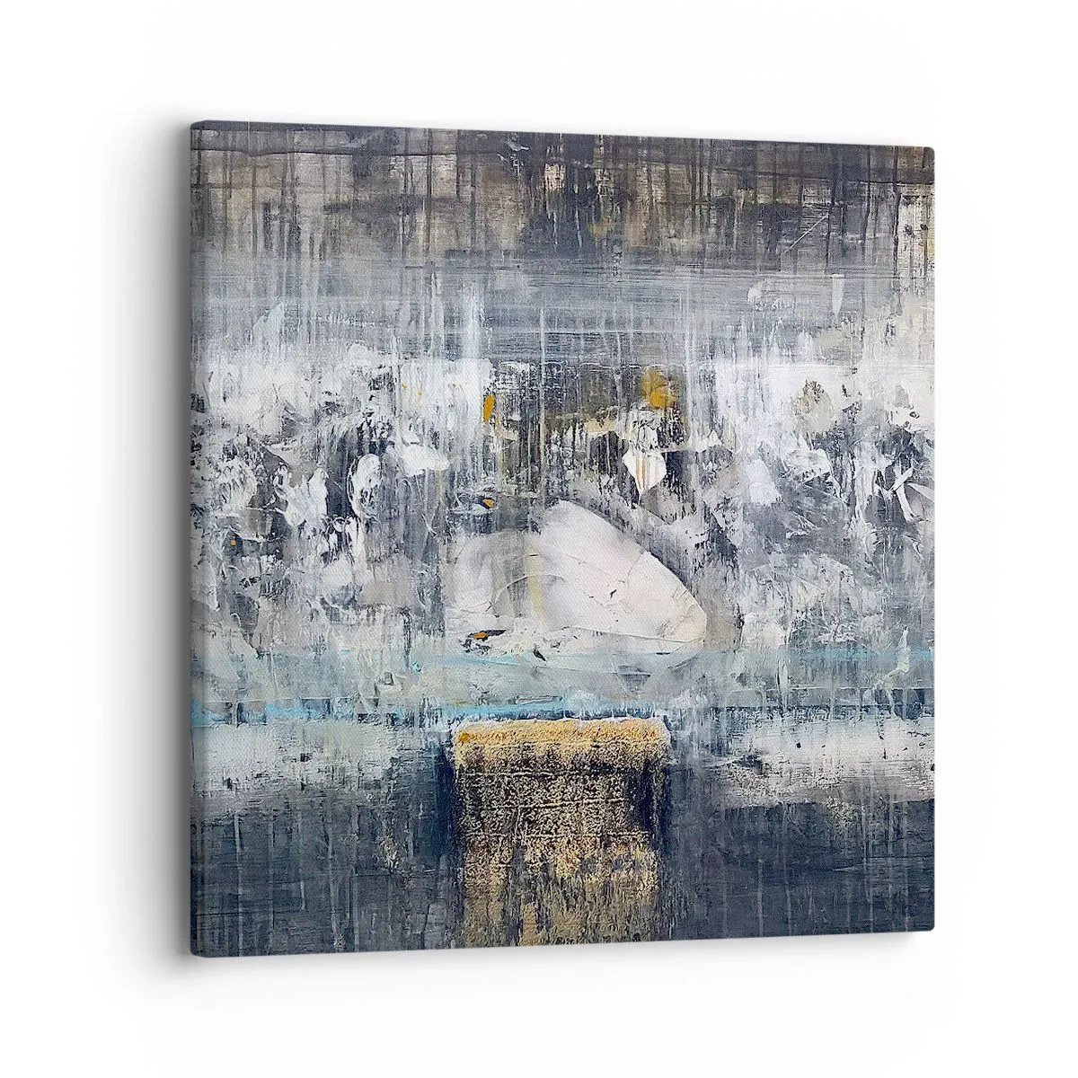 Schilderen op canvas - Als op ijs, als zo moeizaam - 30x30 cm