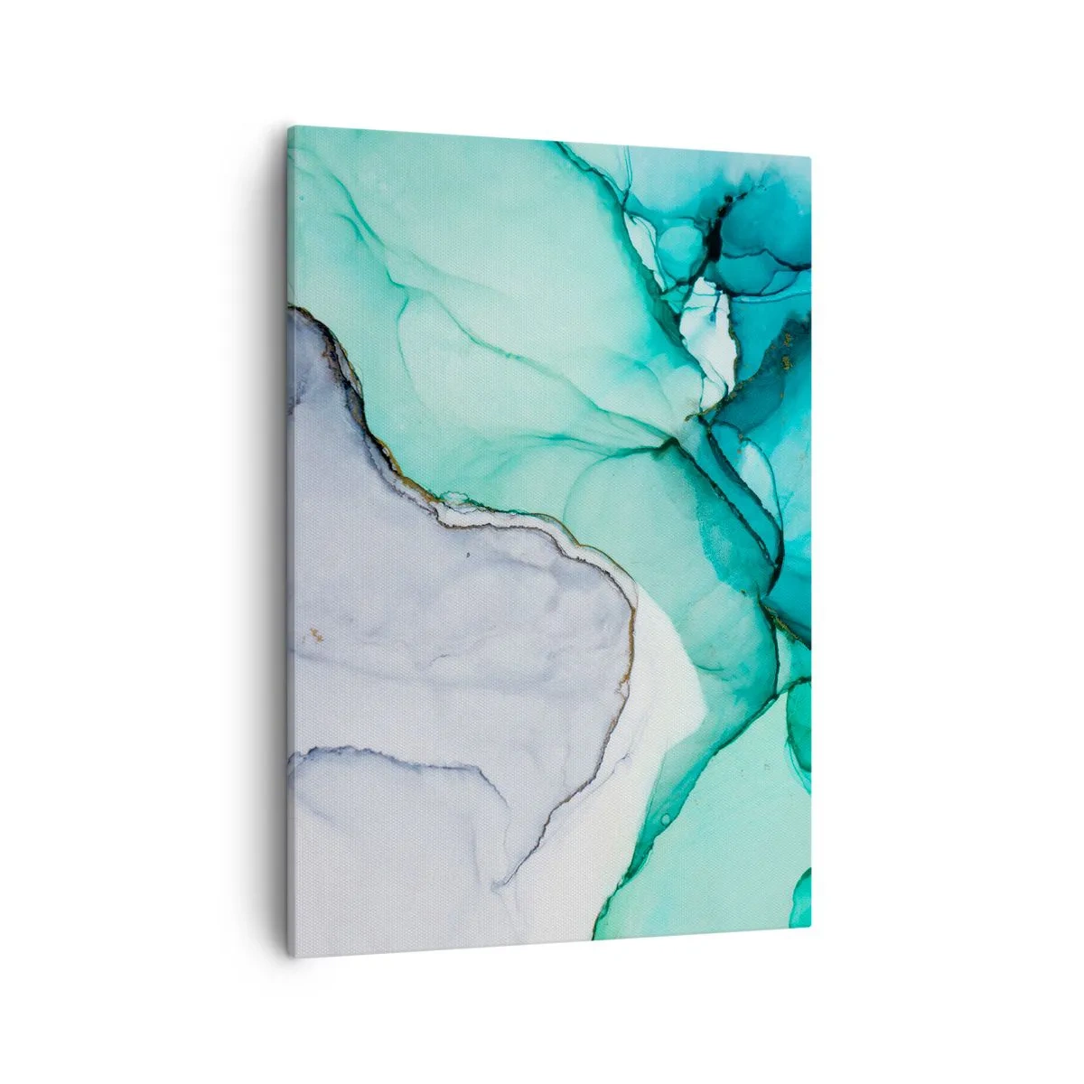 Schilderen op canvas - Een studie in turkoois - 50x70 cm