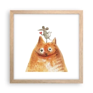 Een poster in een licht eiken lijst - De paradoxen van de liefde - 30x30 cm