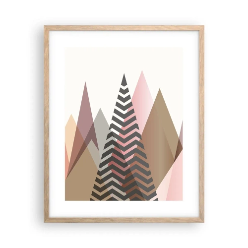 Een poster in een licht eiken lijst - Piramidaal uitzicht - 40x50 cm
