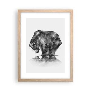 Een poster in een licht eiken lijst - Leuk om een geliefde persoon te zien - 30x40 cm