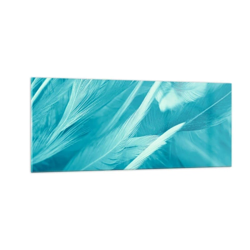 Schilderen op glas - Verdrinken in pluisjes - 100x40 cm