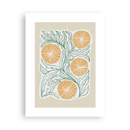 Poster - Etnisch met een vleugje abstractie - 30x40 cm