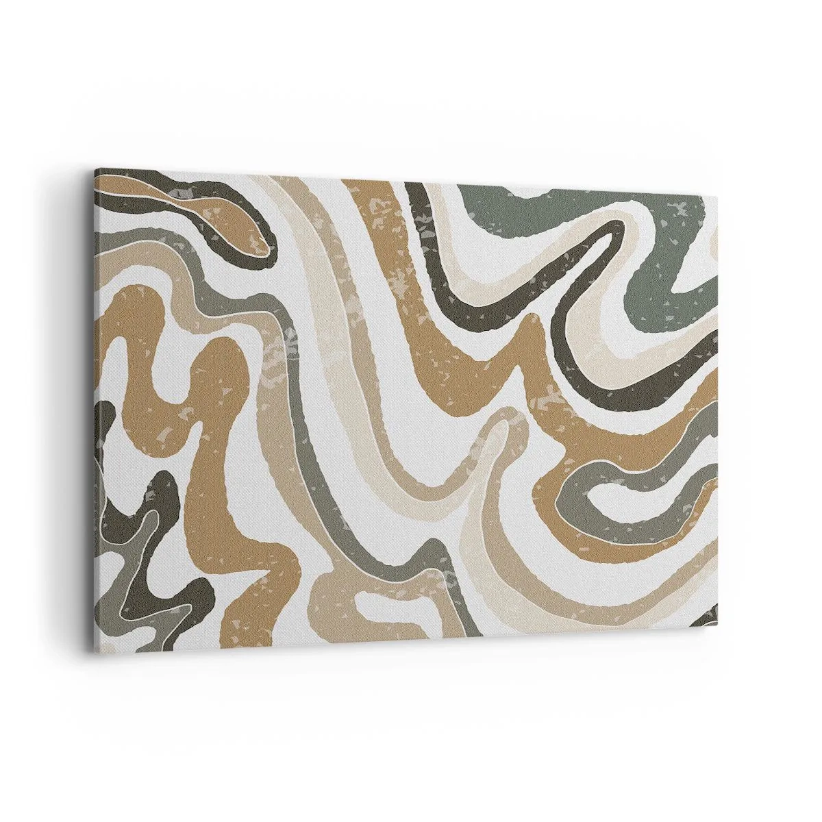 Schilderen op canvas - Meanders van aardekleuren - 100x70 cm