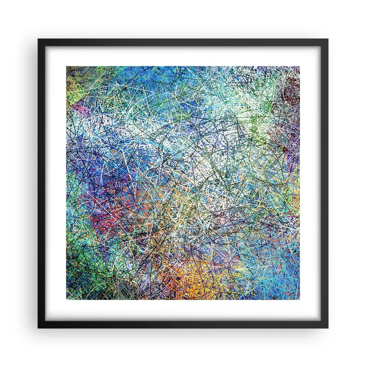 Poster in een zwarte lijst - Het is niet zo eenvoudig - 50x50 cm