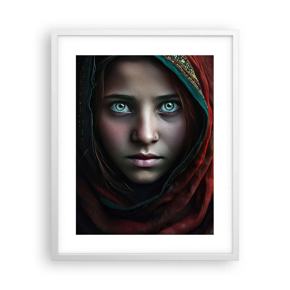 Poster in een witte lijst - Oosterse prinses - 40x50 cm
