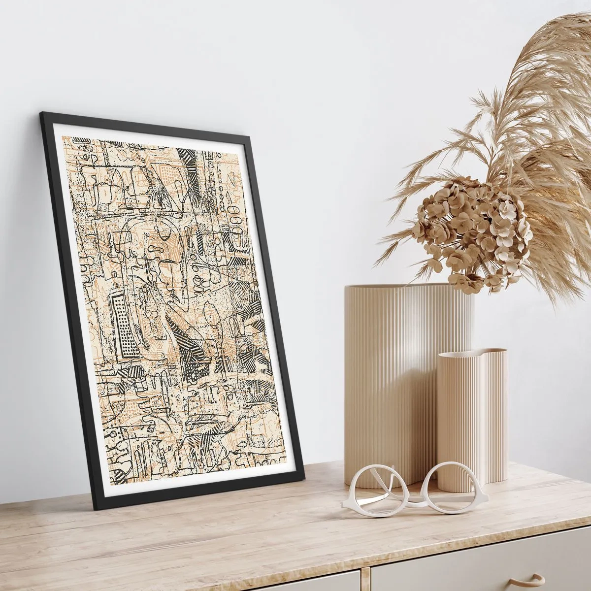 Poster in een zwarte lijst - Het wacht om te worden gedecodeerd - 40x50 cm