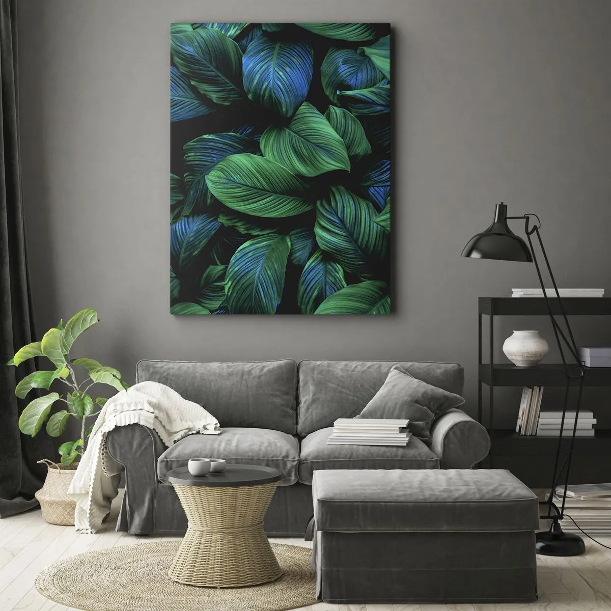 Schilderen op canvas - In de groene menigte - 50x70 cm