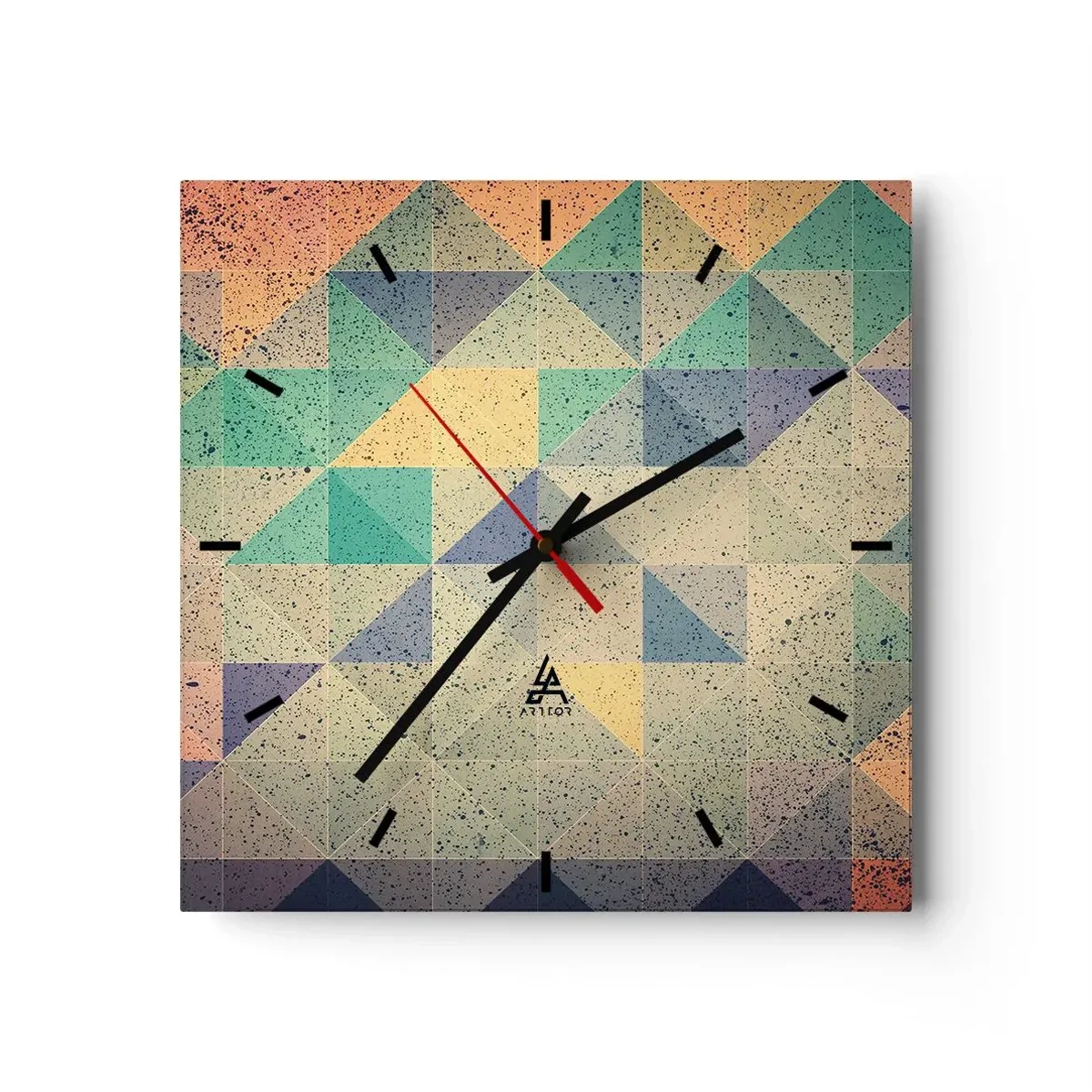 Wandklok - Klok - Republiek van driehoeken - 40x40 cm