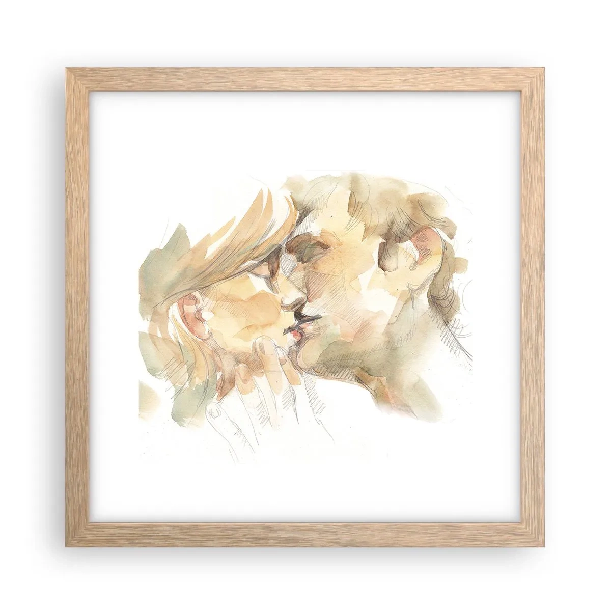 Een poster in een licht eiken lijst - De helft gevonden? - 30x30 cm