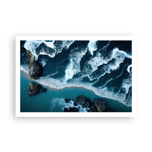 Poster - In golven gewikkeld - 91x61 cm