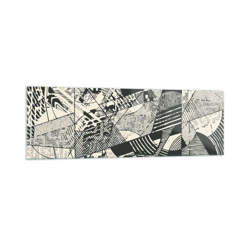 Schilderen op glas - De dynamiek van nu - 160x50 cm