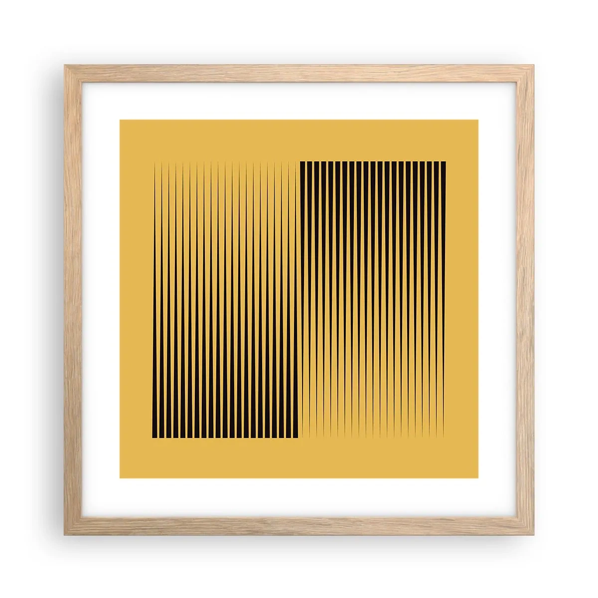 Een poster in een licht eiken lijst - Vierkant van tegenpolen - 40x40 cm