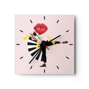 Wandklok - Klok - Surrealistische pop-art - 40x40 cm