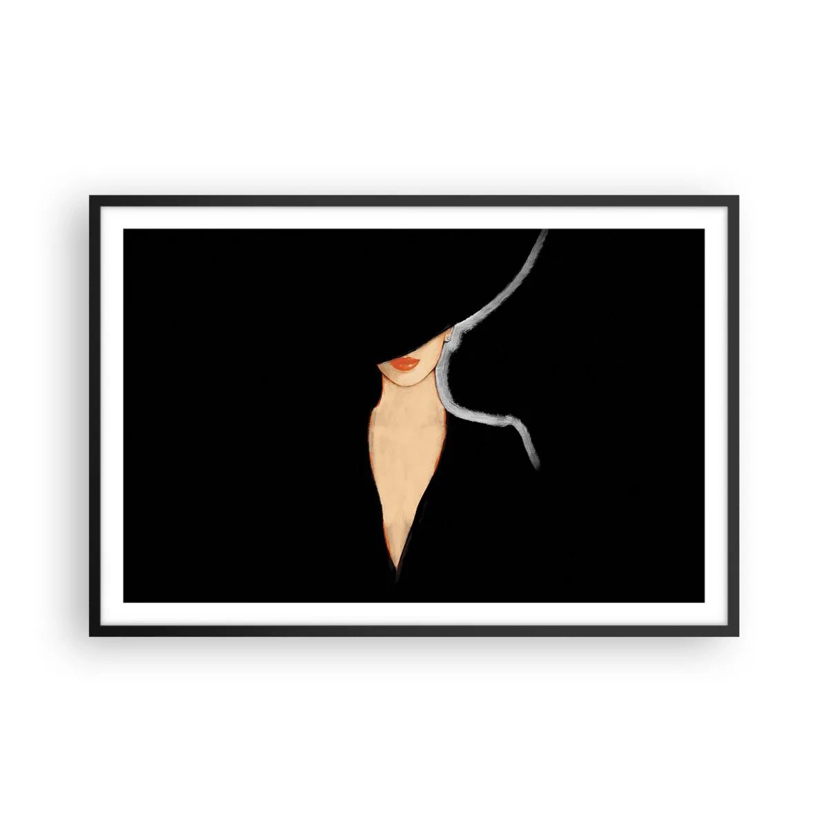 Poster in een zwarte lijst - Elegantie en stijl - 91x61 cm