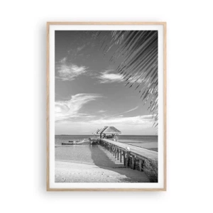 Een poster in een licht eiken lijst - Herinnering of droom? - 70x100 cm