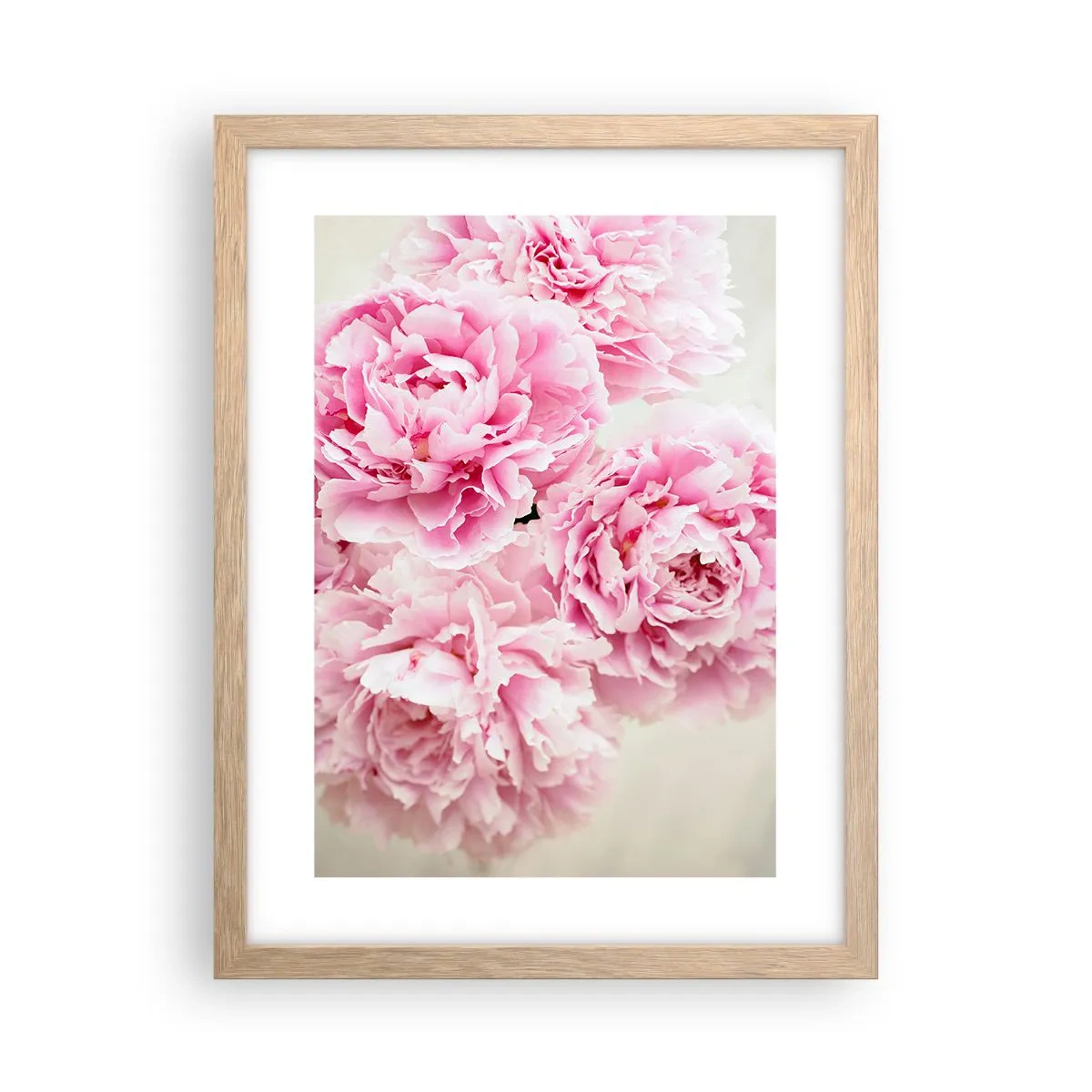 Een poster in een licht eiken lijst - In roze glamour - 30x40 cm