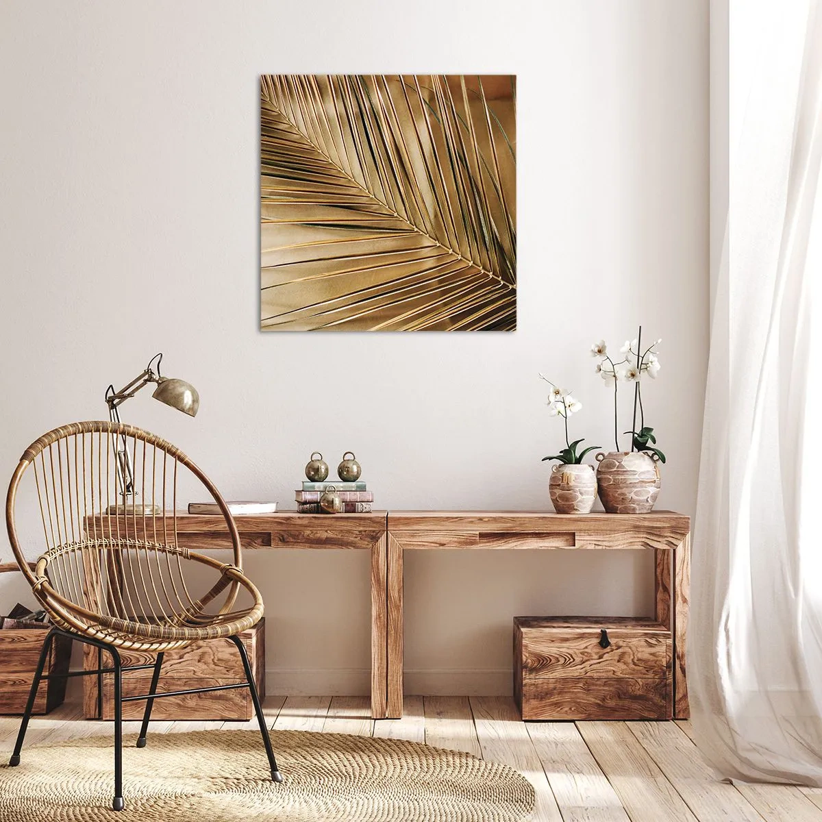 Schilderen op canvas - Natuurlijke zuilengalerij - 70x70 cm