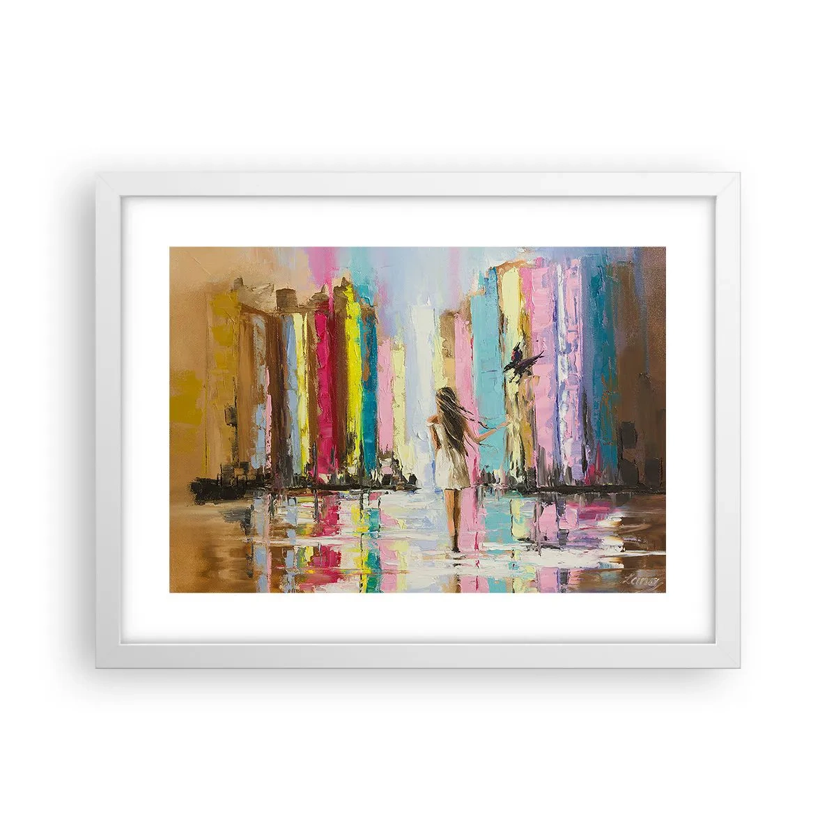 Poster in een witte lijst - Volg mij - 40x30 cm