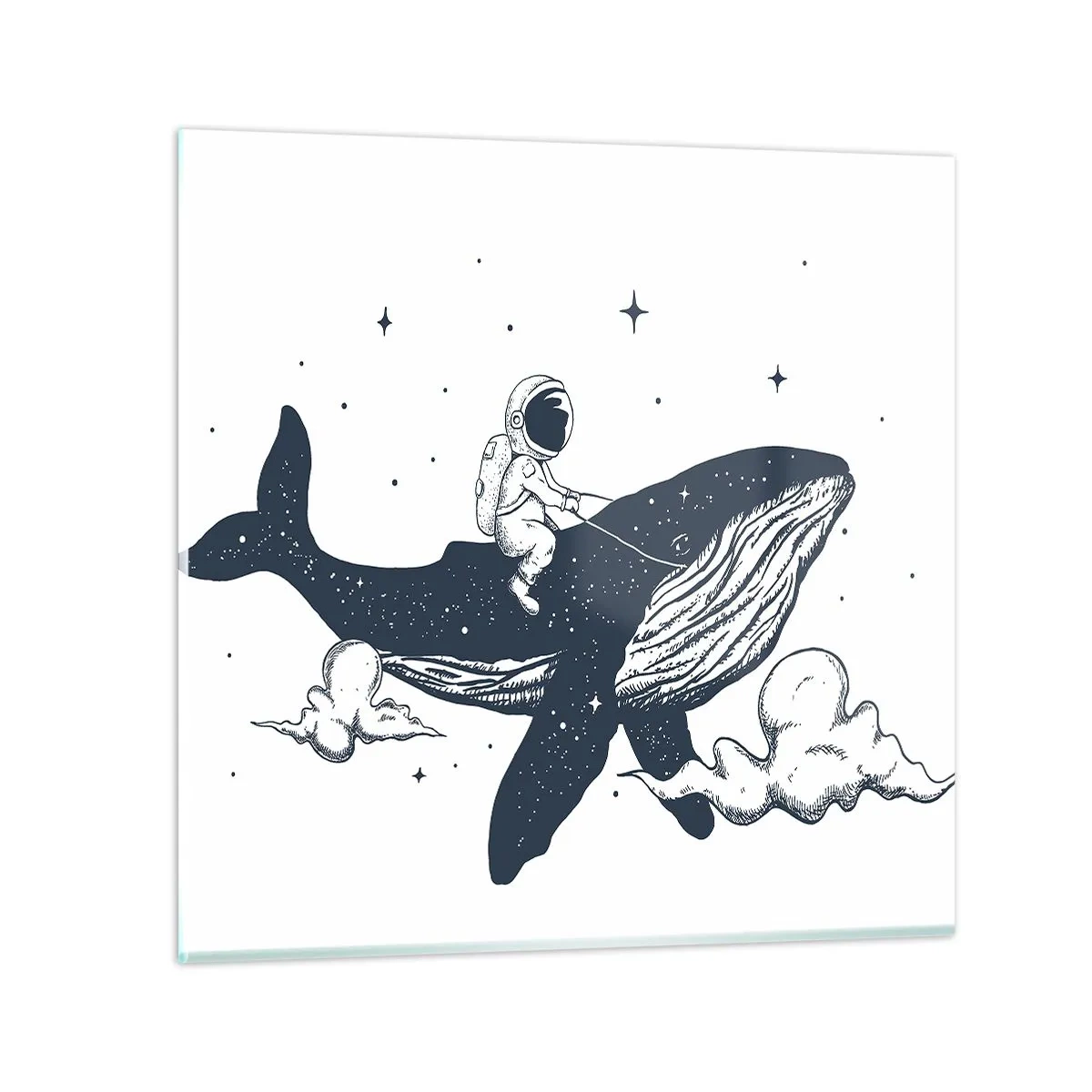 Schilderen op glas - Ruimte avontuur - 60x60 cm