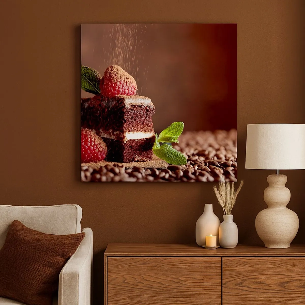 Schilderen op canvas - Het leven is zoet - 30x30 cm