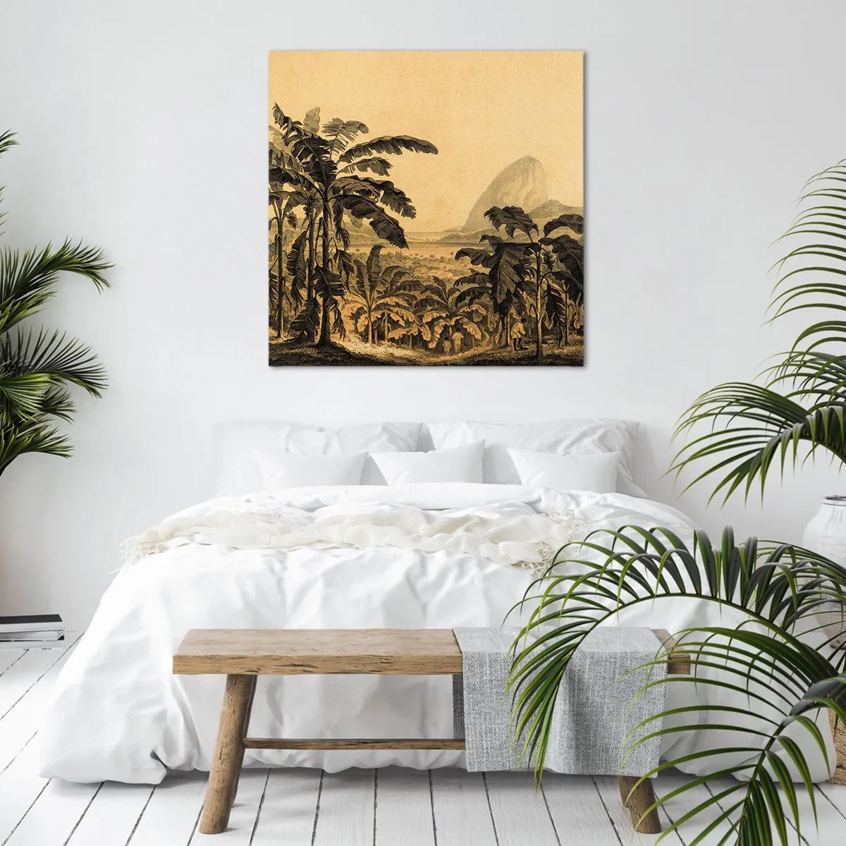 Schilderen op canvas - in een koloniaal klimaat - 30x30 cm