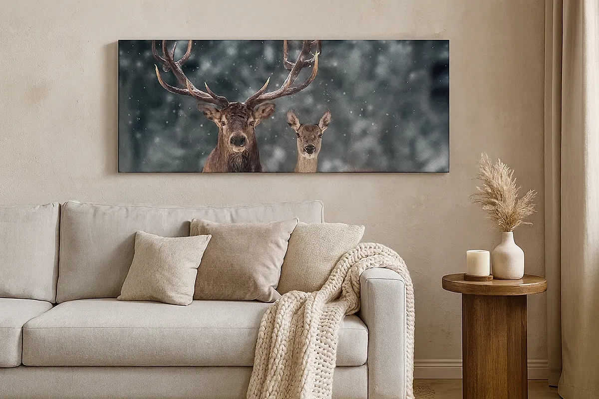 Schilderen op canvas - Heer van het bos met zijn vrouw - 30x30 cm