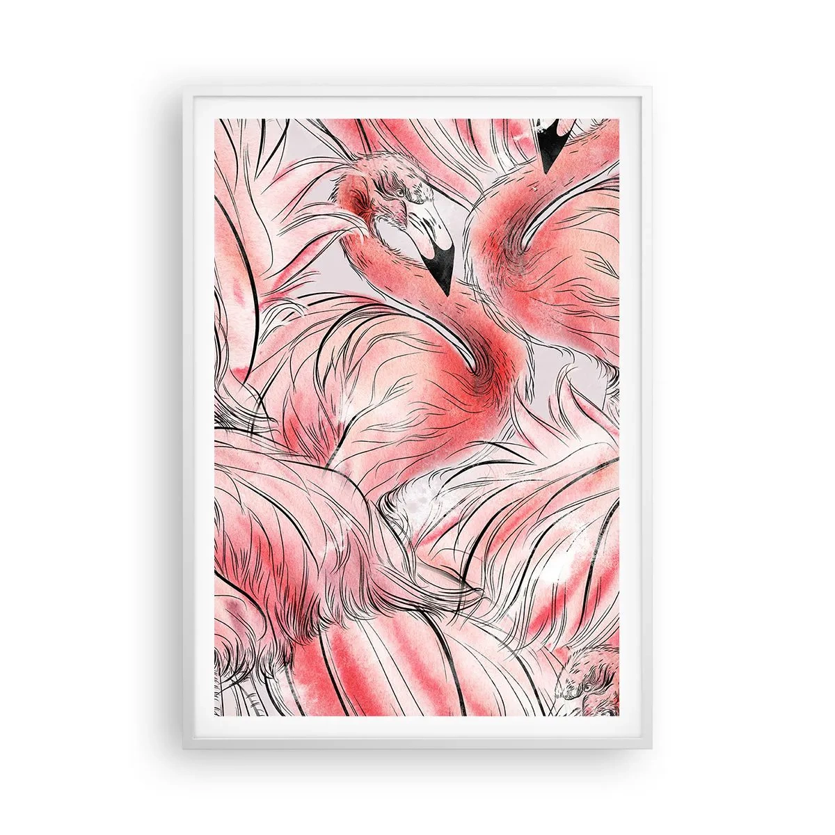 Poster in een witte lijst - Vogelcorps de ballet - 70x100 cm