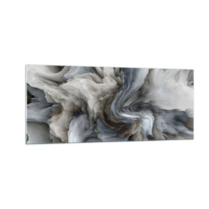 Schilderen op glas - Steen en bloem - 100x40 cm
