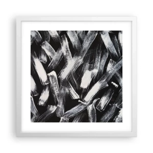 Poster in een witte lijst - Abstractie in de industriële spirit - 40x40 cm