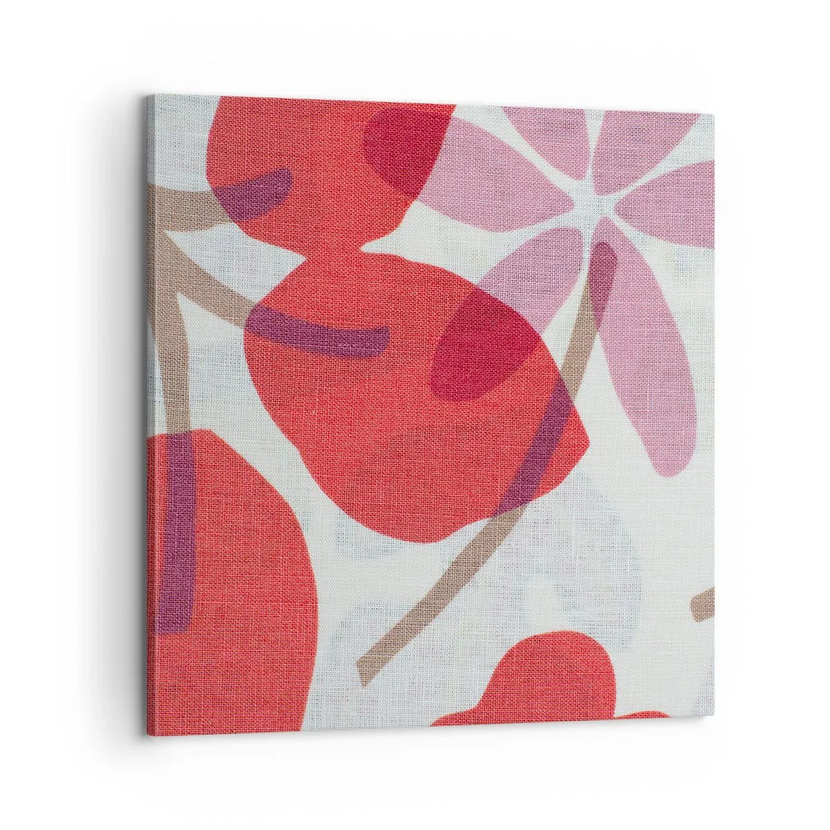 Schilderen op canvas - Bloemstuk in roze - 60x60 cm