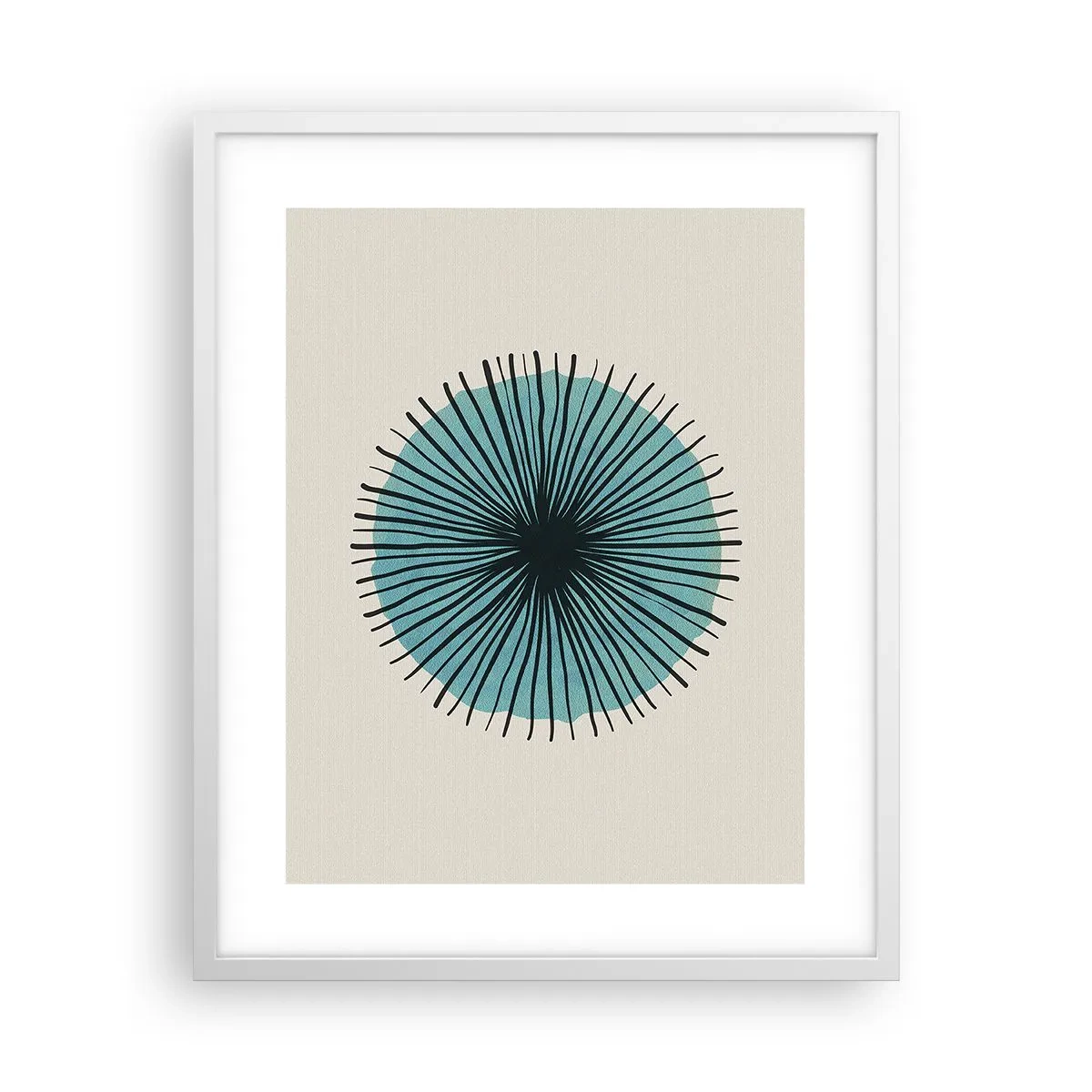Poster in een witte lijst - Stralend in het blauw - 40x50 cm