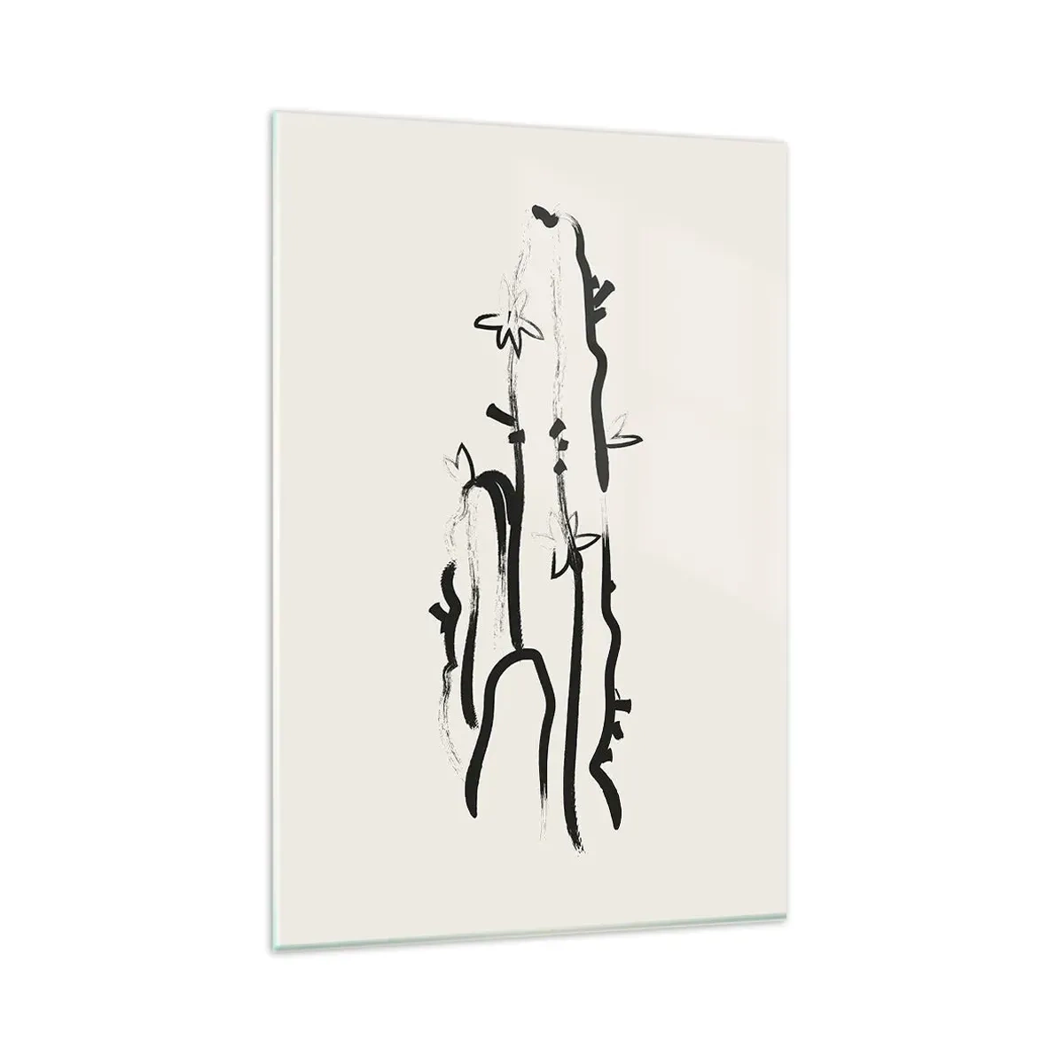 Schilderen op glas - Bloeiend kruid - 80x120 cm