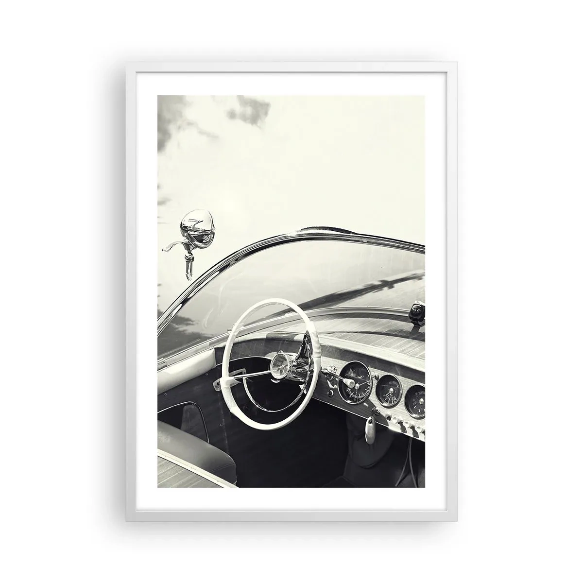 Poster in een witte lijst - Weer voor de rijken - 50x70 cm