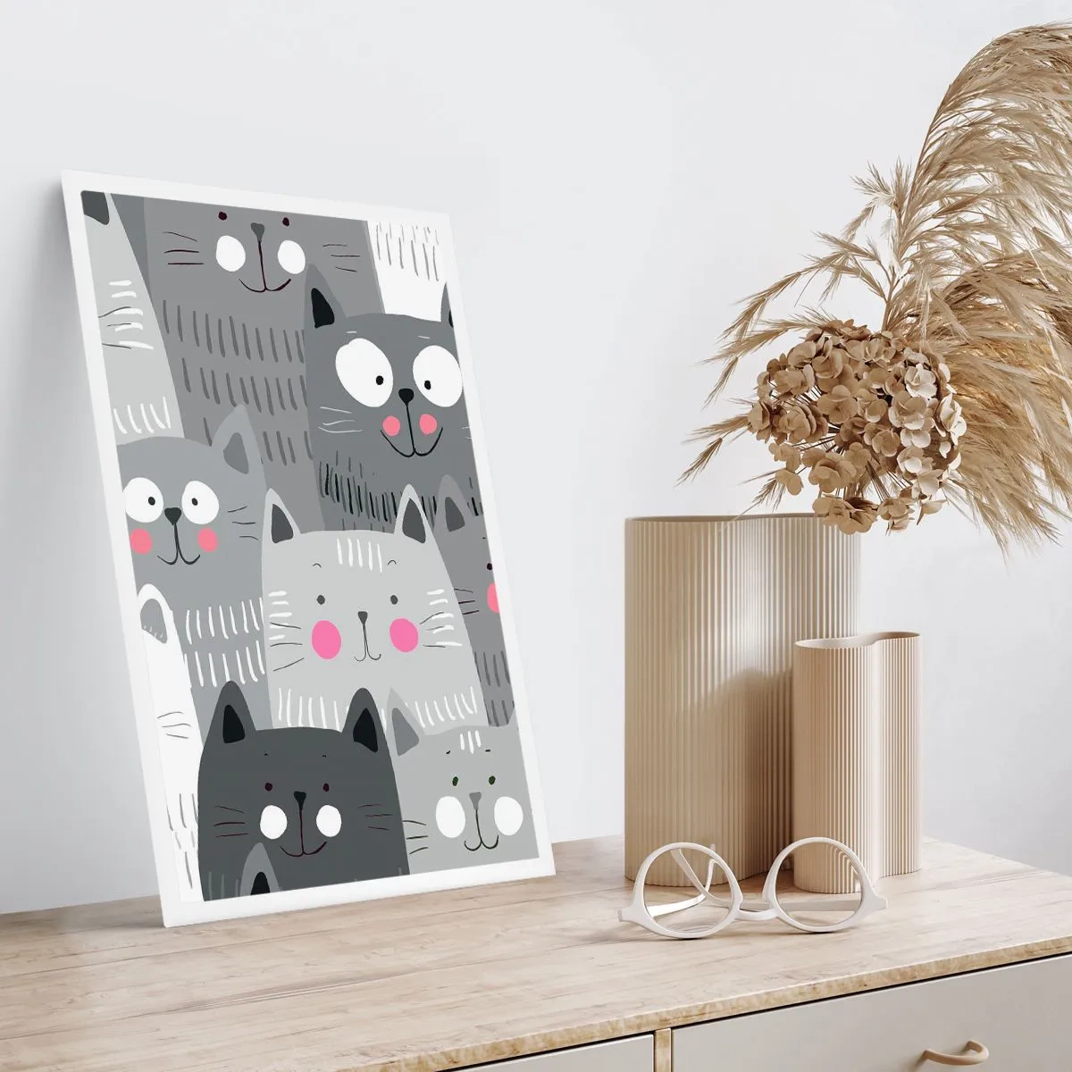 Poster - De wereld van de kat - 50x70 cm