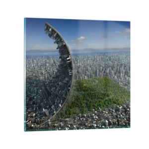 Schilderen op glas - De natuur is eeuwig - 30x30 cm